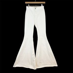We The Free Just Float On Flare Pants Sz 26 Hippie Boho Festival Winter White